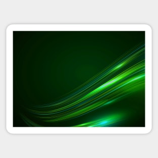 Digital Design - Green Abstract Strips Sticker